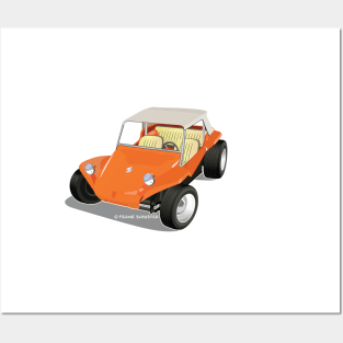 Orange Manx Dune Buggy Posters and Art